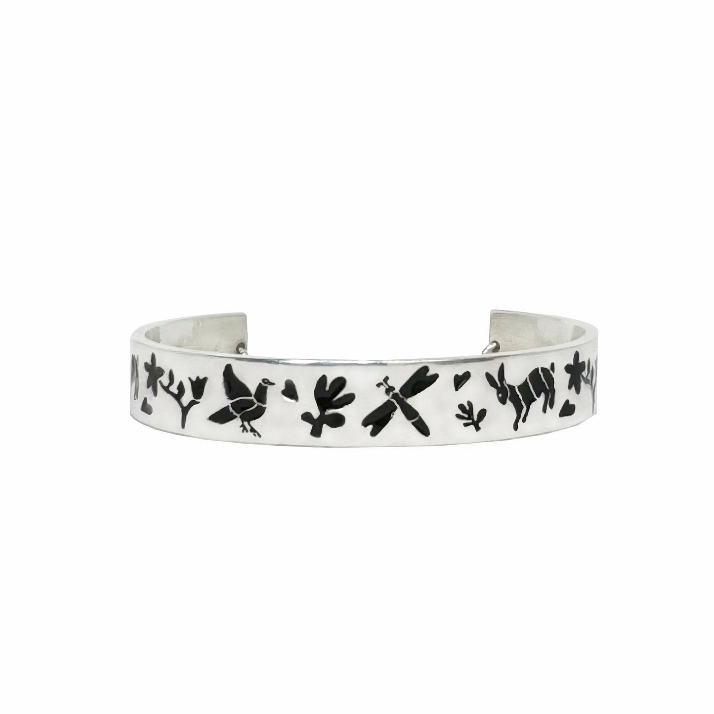 Brazalete Maka negro plata 925