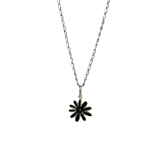 Collar Deni negro plata 925