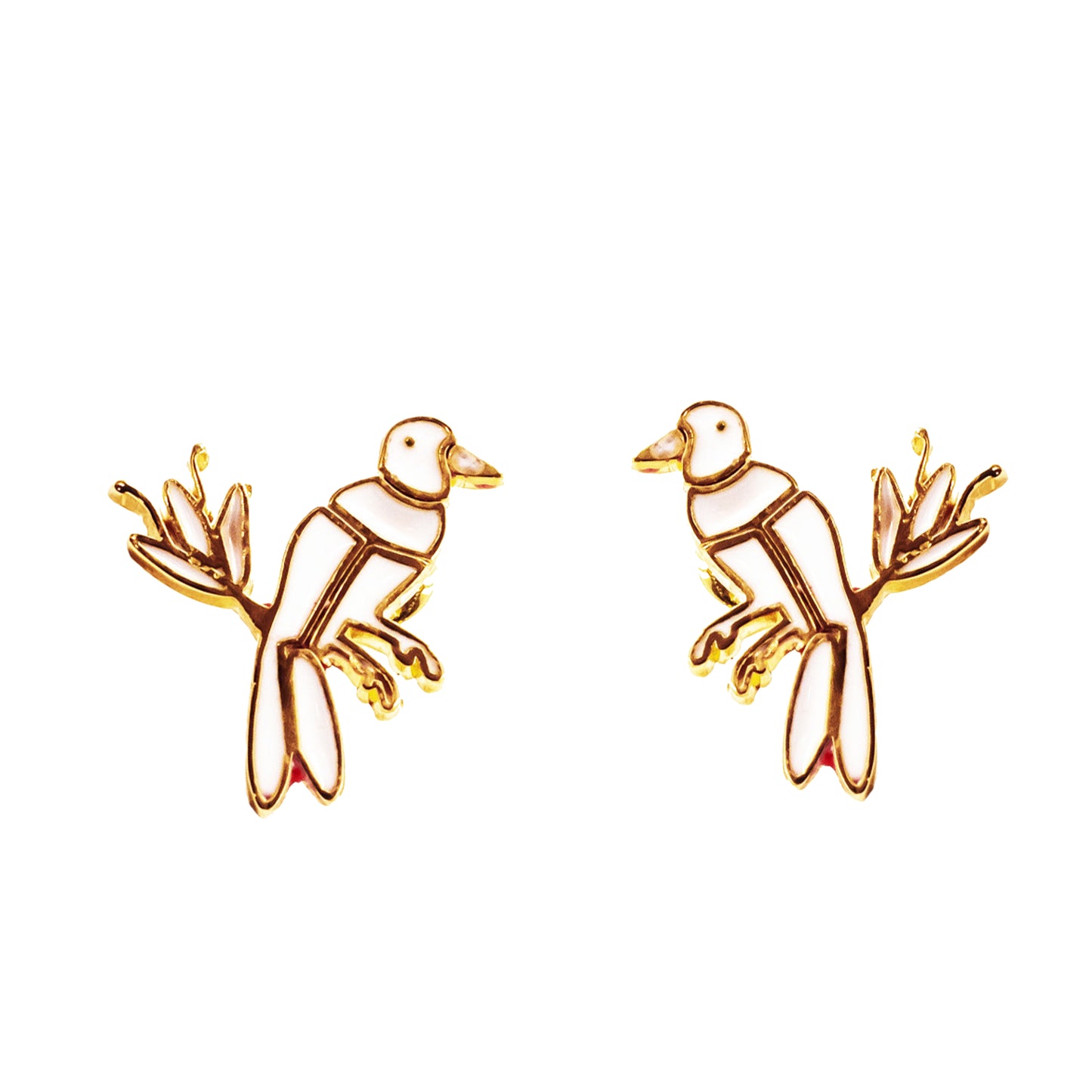 Yolotl White Earrings