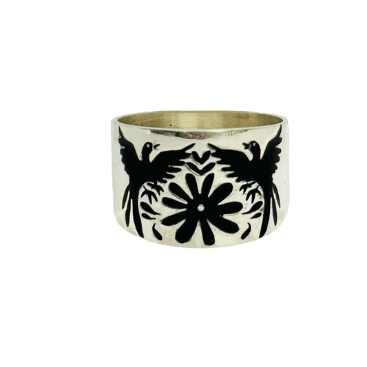 Anillo Kukul negro plata 925