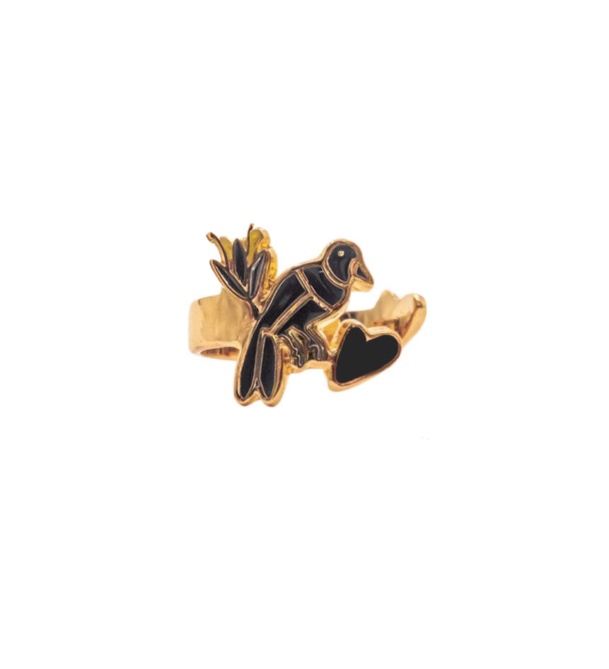Anillo Yolotl negro