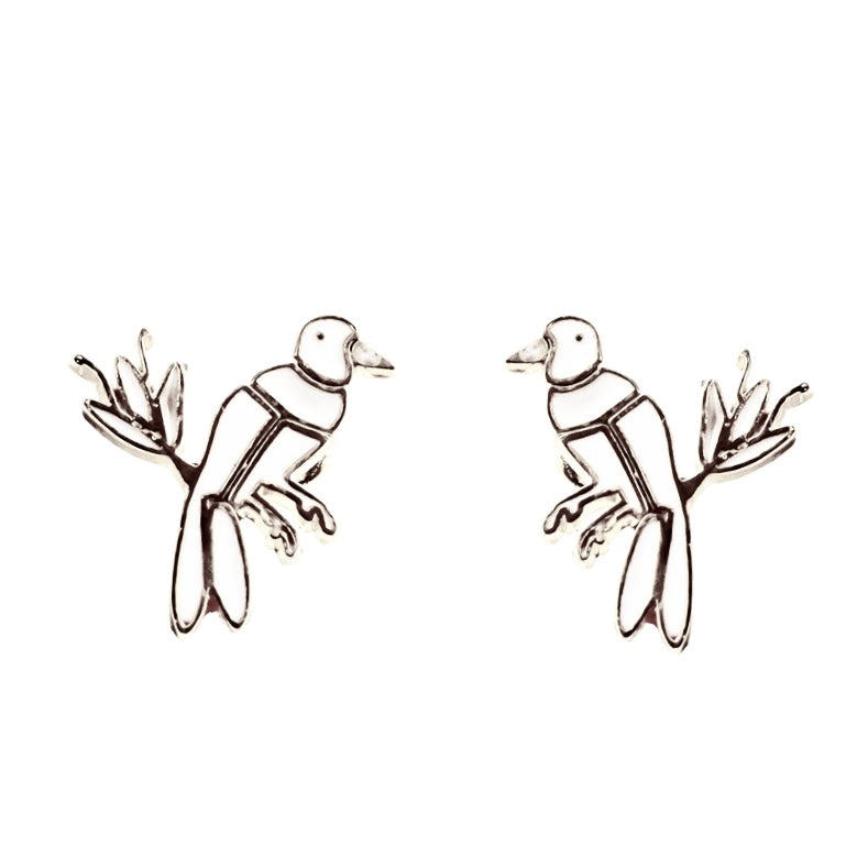 Aretes Yolotl blanco plata .925