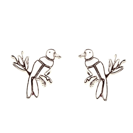 Aretes Yolotl blanco plata .925