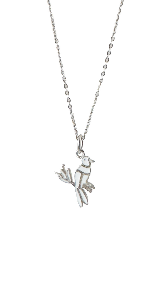 Collar Yolotl blanco plata 925